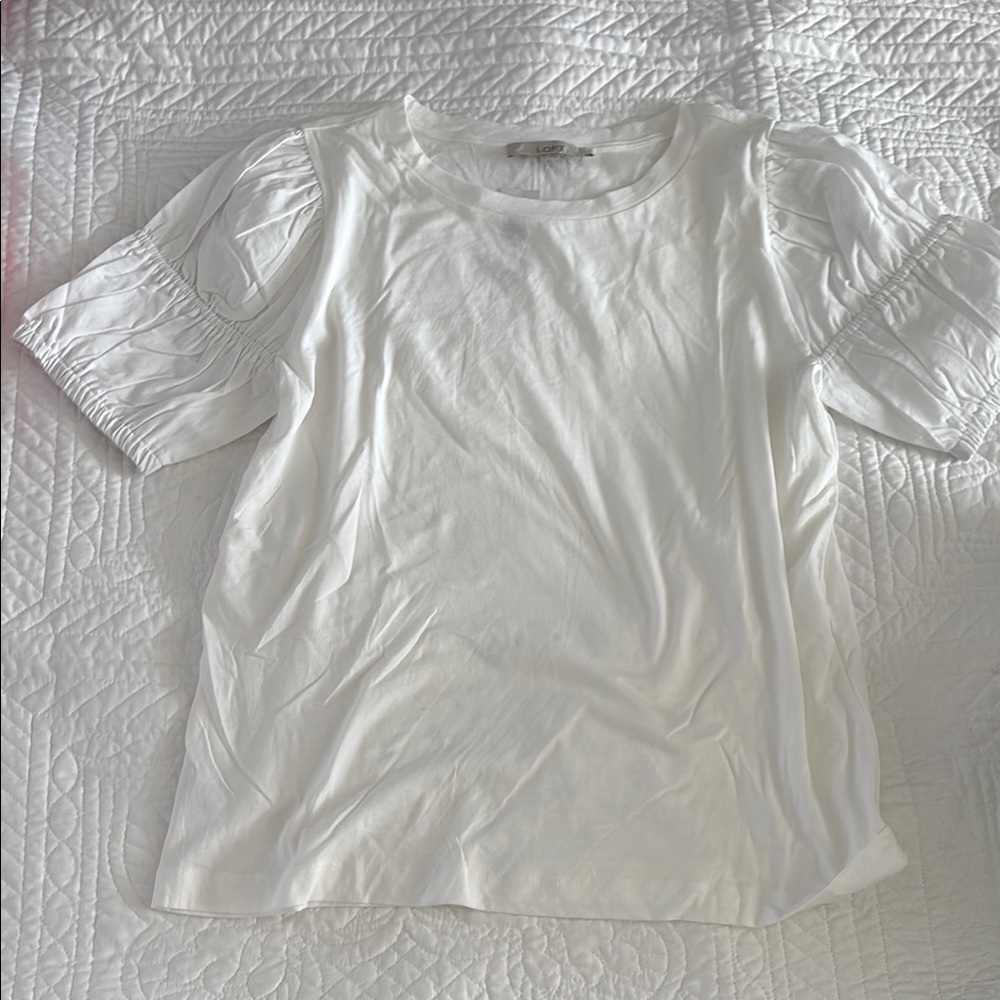 White Puff Sleeve Top